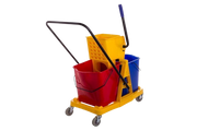 Carro de Limpeza c/ Prensa e Baldes 2X25L 66x34x81CM /2