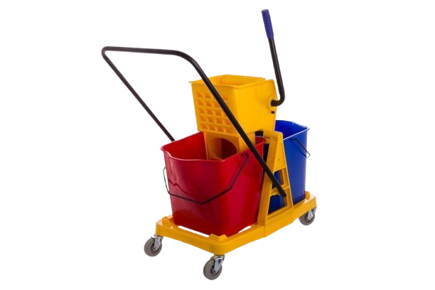 Carro de Limpeza c/ Prensa e Baldes 2X25L 66x34x81CM /2