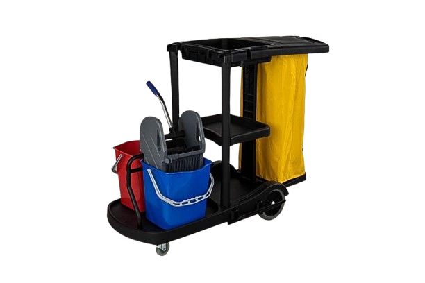 Carro de Limpeza de Quartos Multifunções 60LT 114X50X97CM