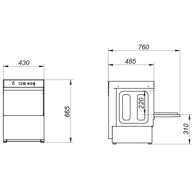 Máquina de Lavar Louça - EDENOX AV-1200 350x350 mm