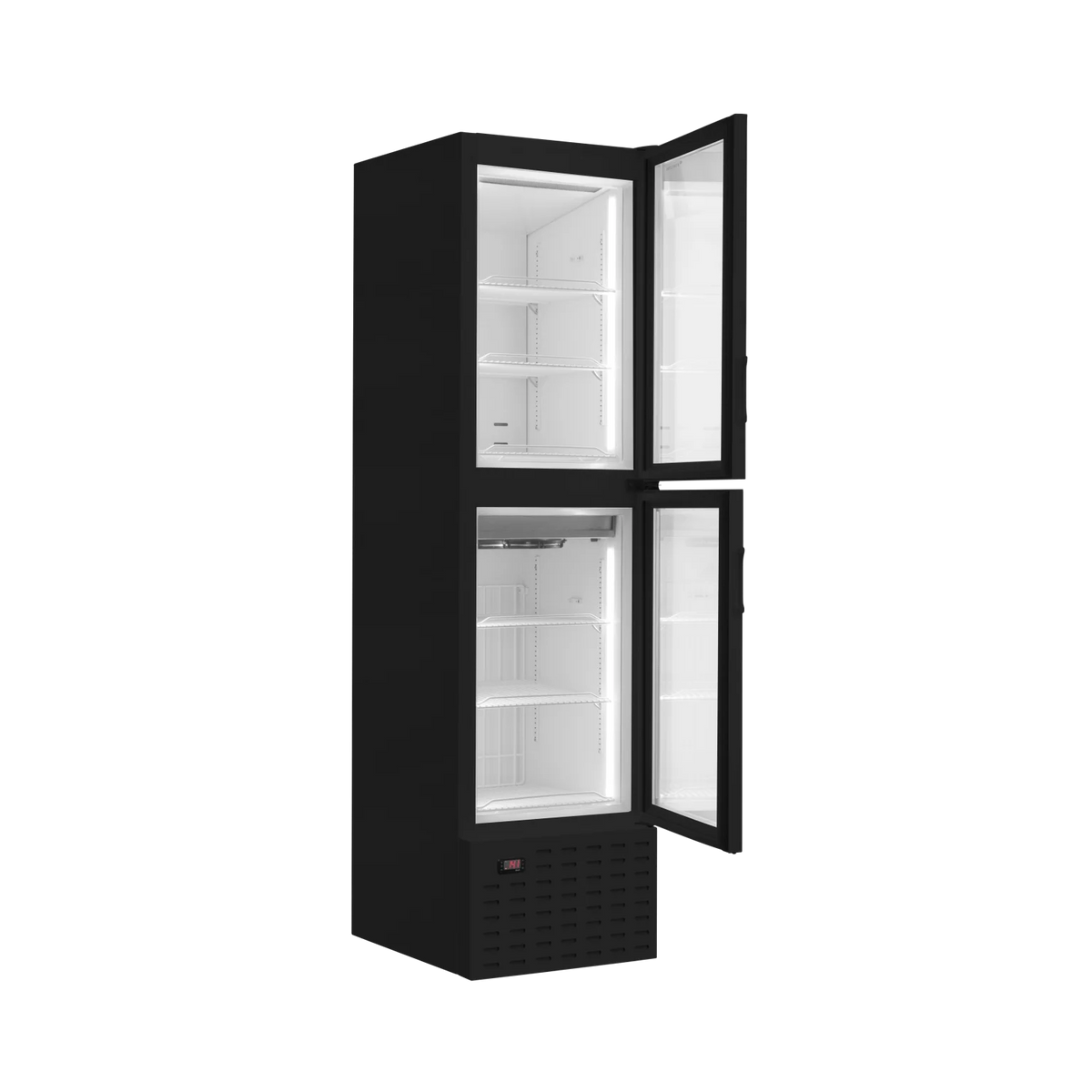 Armário Expositor Vertical Refrigerado c/ Porta de Vidro DUO - FRICON VDTT Black