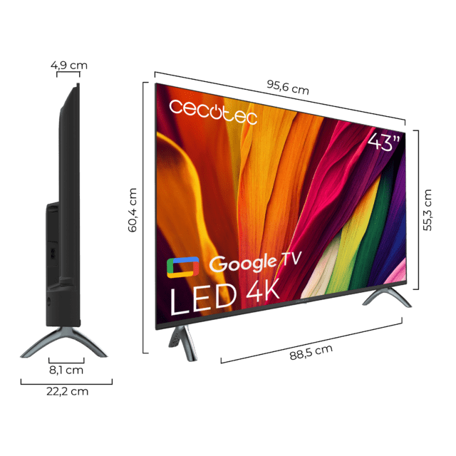 TV CECOTEC A4 series ALU40043 43'' 4K UHD GOOGLE TV