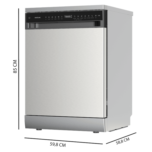 Máquina de Lavar Louça - CECOTEC Bolero Aguazero 6550 Inox Classe C