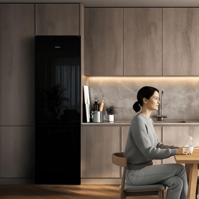 Frigorífico - CECOTEC Bolero CoolMarket Combi 356i Black Glass E