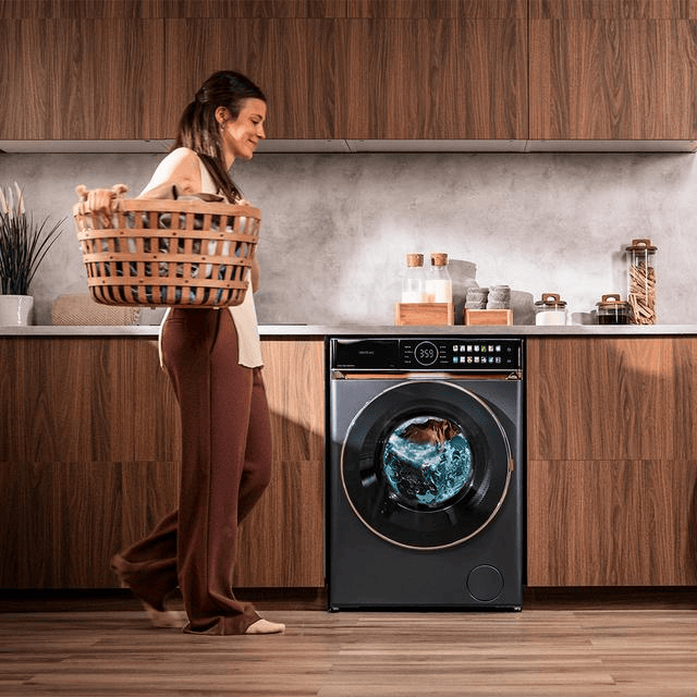 Máquina de Lavar Roupa - CECOTEC Bolero DressCode 12980 Direct Drive Steel A 12 kg