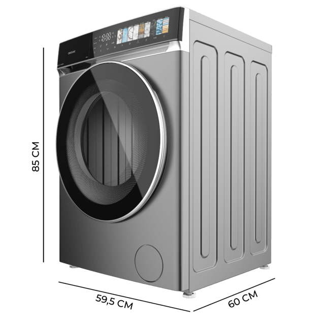 Máquina de Lavar Roupa - CECOTEC Bolero DressCode 8970 Direct Drive Steel