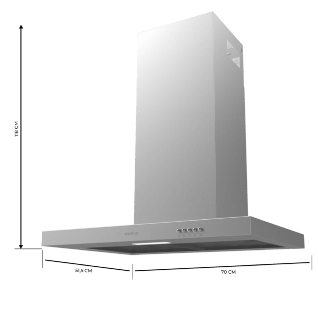 Exaustor - CECOTEC Bolero Flux TM 703500 Inox A 70 CM