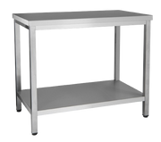 Bancada Neutra em Inox c/ Prateleira - BN S.AL 1000 (1000x600x850 mm)