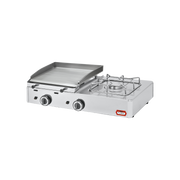 Placa de Grelhar a Gás em Aço Polido c/ Fogão 383x395 mm - FIAMMA GGP6.4F